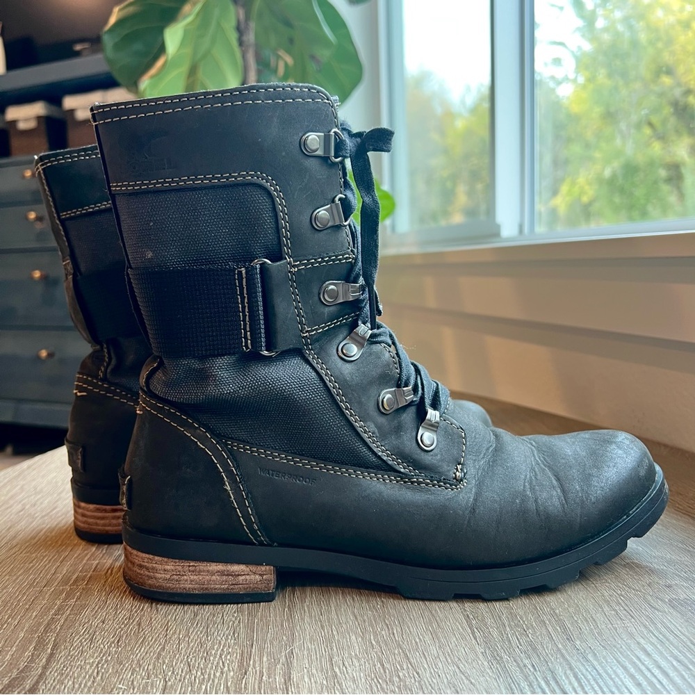 Sorel Black Combat & Moto Boots